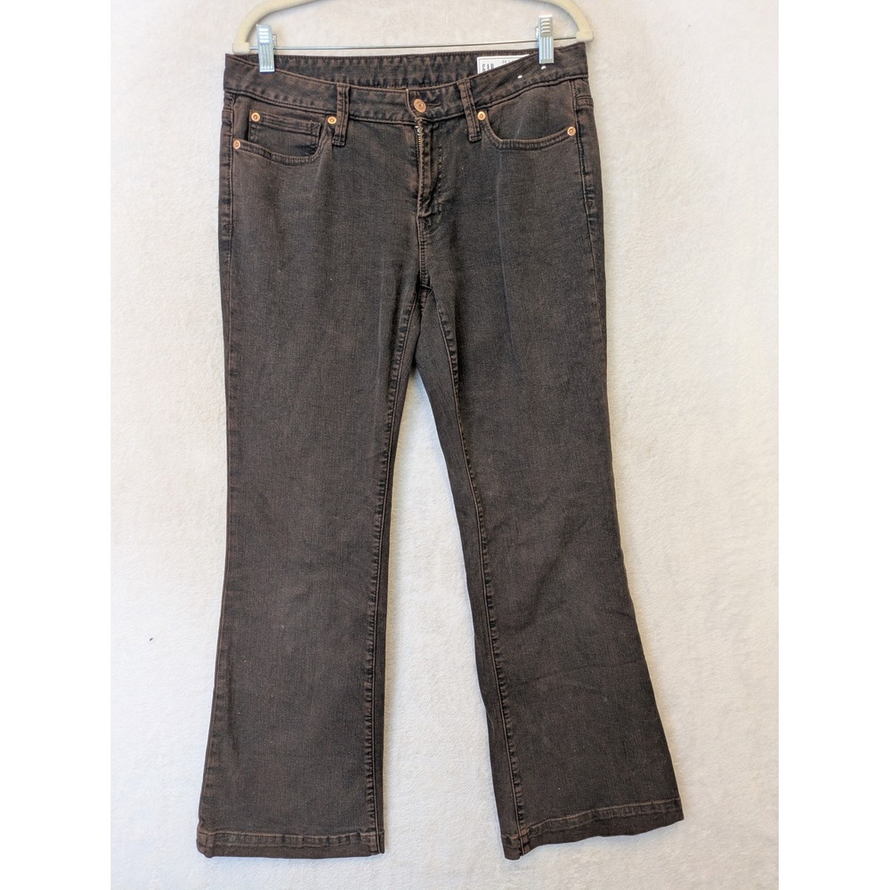 Gap Jeans Women's 30/10R Brown Long & Lean Low Rise Bootcut Flare Stretch